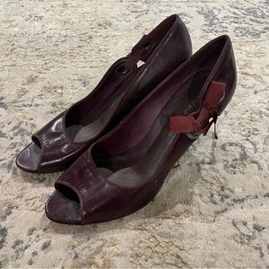 Antonio Melani Burgundy Kitten Heels